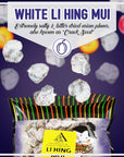 Asia Trans Seeded White Li Hing Mui Crack Seed Plums  Hawaiian Favorite  Salty Sour  Bitter Dried Asian Plum Candy