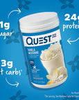 Quest Nutrition Vanilla Milkshake Protein Powder, 24g of Protein, 1g of Sugar, Low Carb, Gluten Free, 1.6 Pound, 23 servings