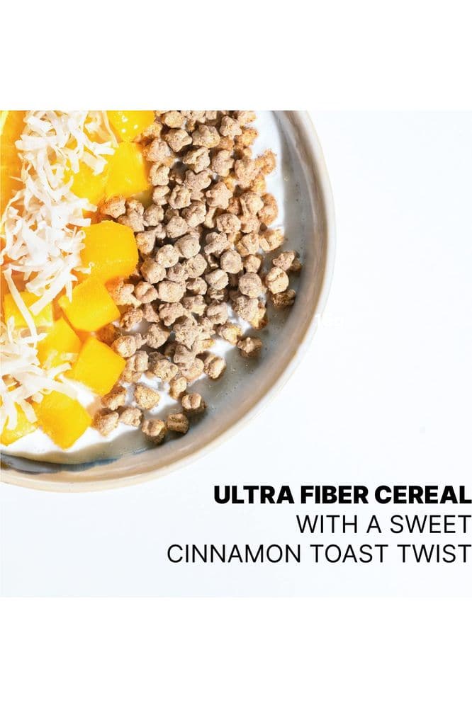 Low Carb Gluten Free High Fiber Cereal - Cinnamon Toast Flavor | Keto Friendly &amp; Healthy Cereal | Poop Like a Champion Breakfast Essentials with Soluble Fiber, Insoluble Fiber &amp; Psyllium Husk Powder