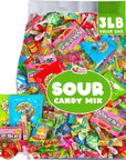 Sour Candy Variety Pack  3 Pounds  Bulk Sour Candy  Sour Pinata Candies Mix  Bulk Pinata Candy Assortment  Extreme Sour Candy for KidsAdults