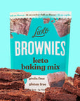 Livlo Keto Brownie Baking Mix - Just 1g Net Carb - Sugar Free & Gluten Free Keto Desserts, Sweets & Treats - Low Carb, Nut Free, Diabetic Friendly Snack - Fast, Delicious & Easy to Make - 12 servings