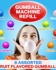 Gumballs for Gumball Machine Refills  05 Inch Mini Gumballs  2 Pound Bulk  Double Bubble Assorted Fruit Flavored Bubble  Packaged in a Resealable Stand up Bag and Distributed by Common Classic Candy Company