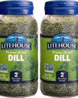 Litehouse Freeze Dried Dill - Substitute for Fresh Dill, Jar Equal to 2 Dill Fresh Bunches, Organic, Dill Weed Seasoning, Non-GMO, Gluten-Free - 0.35 Ounce 2-Pack