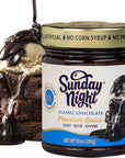 Sunday Night Classic Chocolate Sauce  Luxurious Premium Quality Chocolate Ganache Premium AllNatural Dessert Topping Hot Fudge Sauce and Dipping Chocolate GlutenFree No Preservatives  10oz