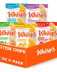 Whisps Cheese Crisps Variety Pack | Protein Chips | Healthy Snacks | Protein Snacks, Gluten Free, High Protein, Low Carb Keto Food | Parmesan, Cheddar, Asiago, Garlic Herb, Ranch (2.12 Oz, 5 Pack)