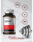 Caffeine Pills 200mg | with Green Tea | 300 Tablets | Vegetarian, Non-GMO & Gluten Free | by Horbaach