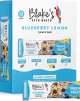 Blake’s Seed Based Snack Bar - Blueberry Lemon (12 Bars), Nut Free, Gluten Free, Dairy Free & Vegan, Healthy Snacks for Kids or Adults, Fruit Bar Flavor, Great for Breakfast, Organic