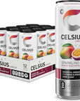 CELSIUS Sparkling Mango Passionfruit - 12 Fl Oz (Pack of 12)