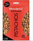 Wonderful Pistachios No Shells, Chili Roasted, 5.5 Ounce Bag, Protein Snack, On-the Go Snack