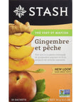 Stash Tea Green Tea Ginger Peach with Matcha 18 ct