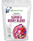 Z Natural Foods Super 8 Berry Blend Organic FreezeDried Delicious Fruit Powder for Overall Well Being Add to Your Smoothies Yogurt Cereal and Recipes NonGMO Vegan GlutenFree 1 lb