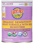 Earth's Best Organic Sensitive Baby Formula for Babies 0-12 Months, Reduced Lactose Powdered Infant Formula with Iron, Omega-3 DHA, and Omega-6 ARA, 32 oz Formula Container