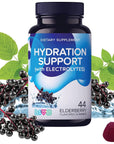 LIVS Hydration Support - Hydration Gummies, Electrolyte Supplements, Post Workout Recovery Electrolyte Gummies - No Artificial Flavors, Elderberry Flavor, 44 Count