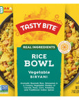 Tasty Bite Vegetable Biryani Rice Bowl Ready to Eat Microwaveable Gluten Free 7 Ounce Pack of 6