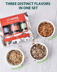 Soeos Spice Seasoning Set of 3 with Integrated Grinders