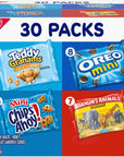 Nabisco Team Favorites Variety Pack OREO Mini CHIPS AHOY Mini Teddy Grahams Honey  Barnums Animal Crackers 30 Snack Packs