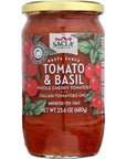 Sacla Whole Cherry Tomatoes  Basil Pasta Sauce Vegan 24 Ounces Pack Of 6