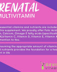 GEVITY VITAMINS Prenatal Multivitamin for Women, Essential Vitamins A, C, D3 with dha, folate and Iron, Supplement Before After and During Pregnancy, Vegan Non-GMO 180 Capsules