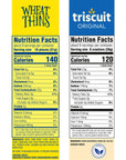 Triscuit Original Whole Grain Wheat Vegan Crackers and Wheat Thins Original Whole Grain Wheat Crackers Variety Pack 4 Boxes