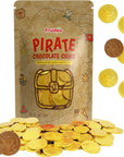 Pirate Belgian Milk Chocolate Coins Kosher Certified Dairy Non GMO 50Pack