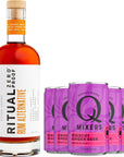 Ritual Zero NonAlcoholic Rum Alternative with of Q Mixers Hibiscus Ginger Beer for your favorite AlcoholFree Mixed Drink  5 PACK