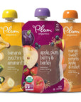 Plum Organics | Stage 2 | Organic Baby Food Meals [6+ Months] | Fruit, Veggie & Grain Variety Pack | 3.5 Ounce Pouch (Pack Of 18)