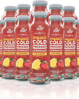 ALLWELLO Organic Cold Pressed Lemonade Gluten Free NonGMO No Preservatives No Sugar Added Strawberry Lemonade 12 Pack