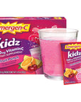 Emergen-C Kidz 250mg Kids Vitamin C Powder, Caffeine Free, Immune Support Drink Mix, Fruit Punch Flavor - 30 Count/1 Month Supply