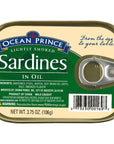 Ocean Prince Sardines in Oil 375 Ounce Cans Pack of 12