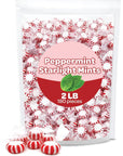 Peppermint Starlight Mints Hard Candy Bulk Pack 2 Pounds About 180 Count