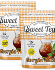 Iced Tea Bags Georgia Peach 2 Packs Makes 10 Gallons Each Caffeinated Quick Brew True Southern Ice Tea by Southern Sweet Tea Company