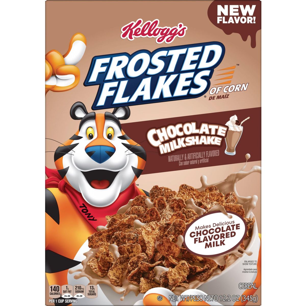 Kelloggs Frosted Flakes Breakfast Cereal Kids Cereal Family Breakfast Chocolate Milkshake 12 Boxes