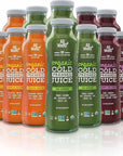 ALLWELLO Mix of Organic Cold Pressed Juice Drinks with Real Fruits and Vegetables Gluten Free NonGMO Healthy Juices No Preservatives No Sugar Added Mix 12 Pack