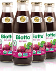 Biotta Organic Beet Juice  100 Natural Beetroot Superfood  Helps Support Blood Pressure Brain Stamina  Energy  Natural Nitric Oxide  Potassium Booster  Gluten Free 32 Fl Oz Pk of 4