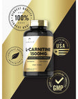 Carlyle L Carnitine 1500mg | 200 Capsules | Advanced Athlete Formula | Workout Supplement | As L-Carnitine L-Tartrate | Non-GMO, Gluten Free