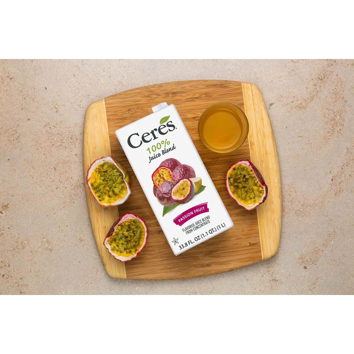 Ceres 100 All Natural Pure Fruit Juice Blend  Delicious Passion Fruit Edition  Rich in Vitamin C No Added Sugar or Preservatives Cholesterol Free Gluten Free  338 FL OZ Pack of 6