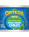 Ortega Fire Roasted Diced Green Chiles, Mild, 4 oz (Pack of 12)