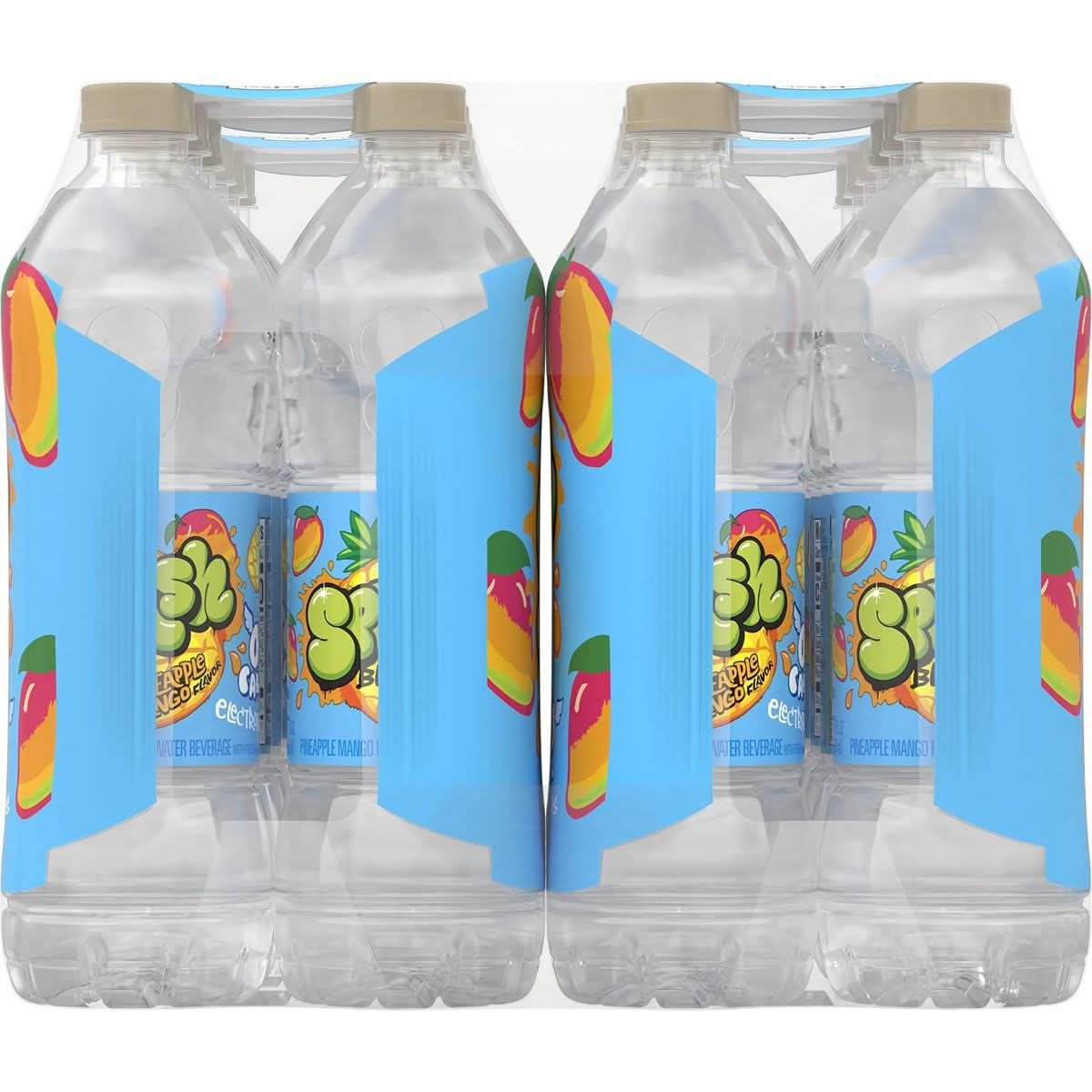 Splash Refresher Pineapple Mango Flavor Water Beverage 169 Fl Oz Plastic Bottles 24 Count