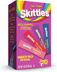 Skittles Singles To Go Variety Pack Watertok Powdered Drink Mix Zero Sugar Low Calorie Includes 4 Flavors 1 Box 20 Single Servings Wild Berry