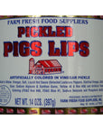 Farm Fresh Food Suppliers Pickled Pigs Lips 14 Oz