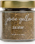 Jamie Geller Za'atar Spice Seasoning | Fresh Hyssop Herb Mix Spices (3.5 oz Glass Jar, 100g) OU KOSHER | Mediterranean Blend For Greek Yogurt, Hummus, Chicken, Meat, Beef, Lamb Chops | Dip For Bread