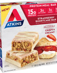 Atkins Strawberry Shortcake Protein Meal Bar High Fiber 1g Sugar 3g Net Carb Meal Replacement Keto Friendly 30 Count