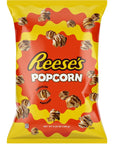 Reese's Popcorn, 5.25oz Grocery Sized Bag, Popcorn Drizzled in Reese's Peanut Butter and Chocolate, Ready to Eat, Savory Snack, Sweet and Salty Snacks