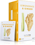 Nutra Tea  Lemongrass  Ginger Tea  40 Tea Bags  Herbal Tea  2 Pack