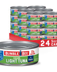 Bumble Bee Chunk Light Tuna In Water 5 oz Cans Pack of 24  Wild Caught Skipjack Tuna  23g Protein Per Serving  MSC Certified Sustainable Seafood NonGMO Gluten Free Kosher