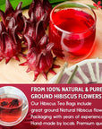 FreshDrinkUS Premium 140 Hibiscus Flowers Tea Bags 100 Natural Pure from Hibiscus Flowers Loose Flower Hibiscus Herbal Tea Hibiscus Flower Tea No Sugar No Caffeine No Gluten Vegan