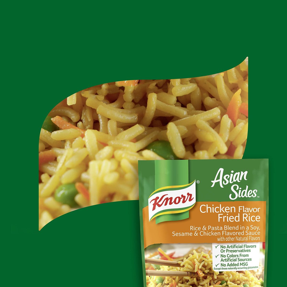 Knorr Asian Sides For a Tasty Rice Side Dish Chicken Fried Rice No Artificial Flavors 57 oz