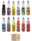 Ramune Japanese Soda with Marble Variety 12 Pack Marble Soda Japanese Drinks by Snackivore