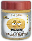 Crazy Go Nuts Walnut Butter - Plain w/ Sea Salt - Healthy Snacks, Keto, Vegan, Low Carb, Gluten Free, Superfood - Natural, Non-GMO, ALA, Omega 3 Fatty Acids, Good Fats and Antioxidants - 9.25 oz (1-Pack)