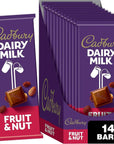 CADBURY DAIRY MILK Fruit & Nut Milk Chocolate Candy Bars, 3.5 oz (14 Count)